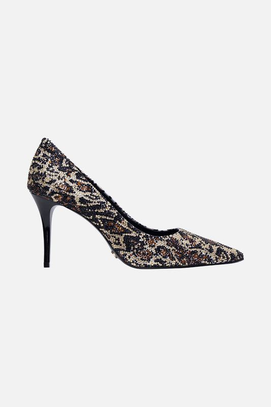 CRYSTAL EMBELLISHED HIGH HEEL PUMP