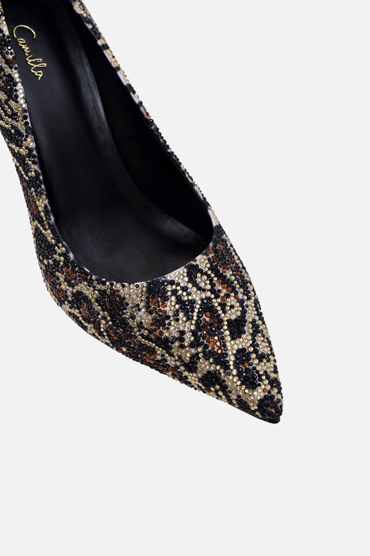 CRYSTAL EMBELLISHED HIGH HEEL PUMP