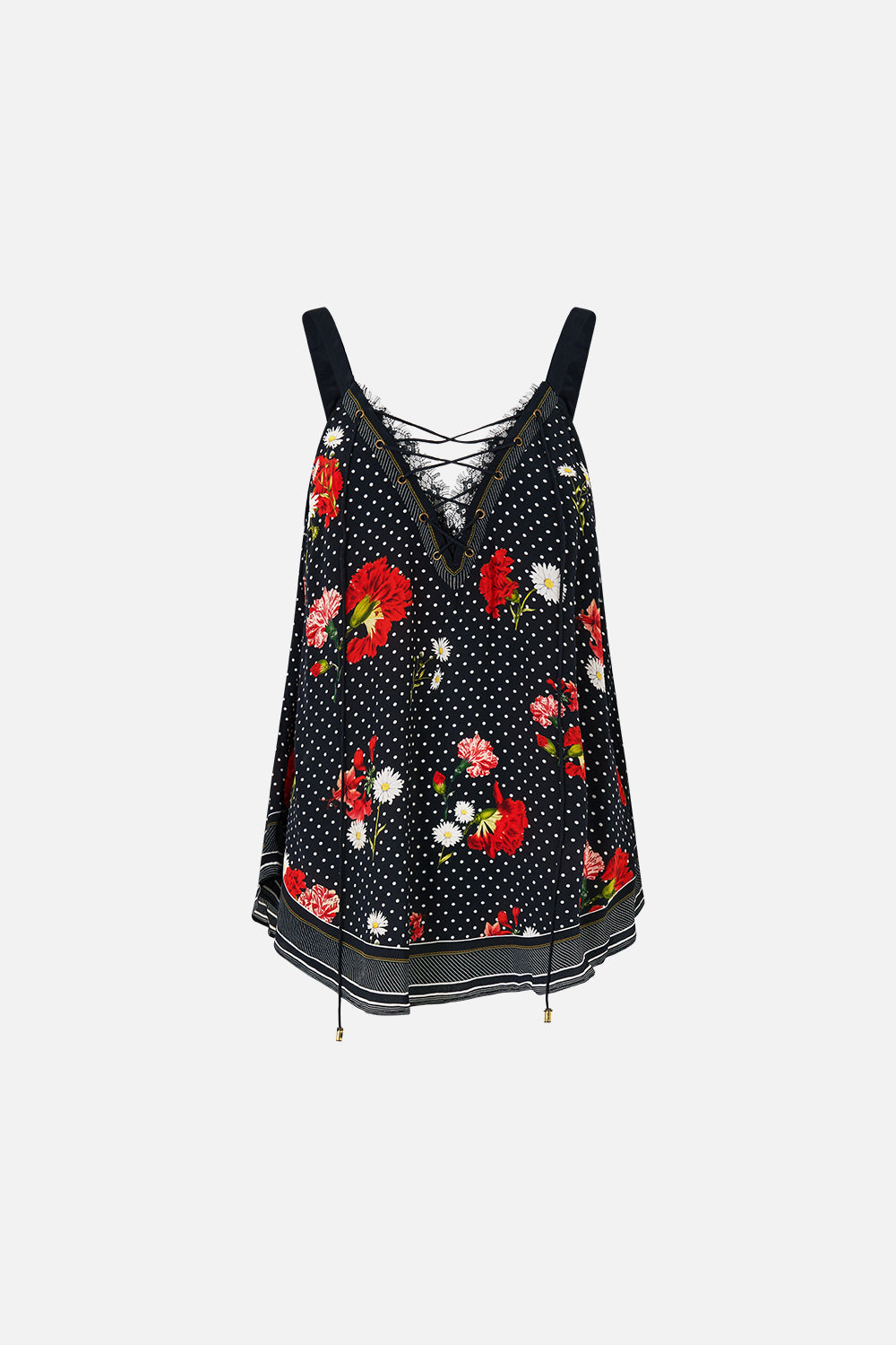 LACE UP EYELET CAMI
