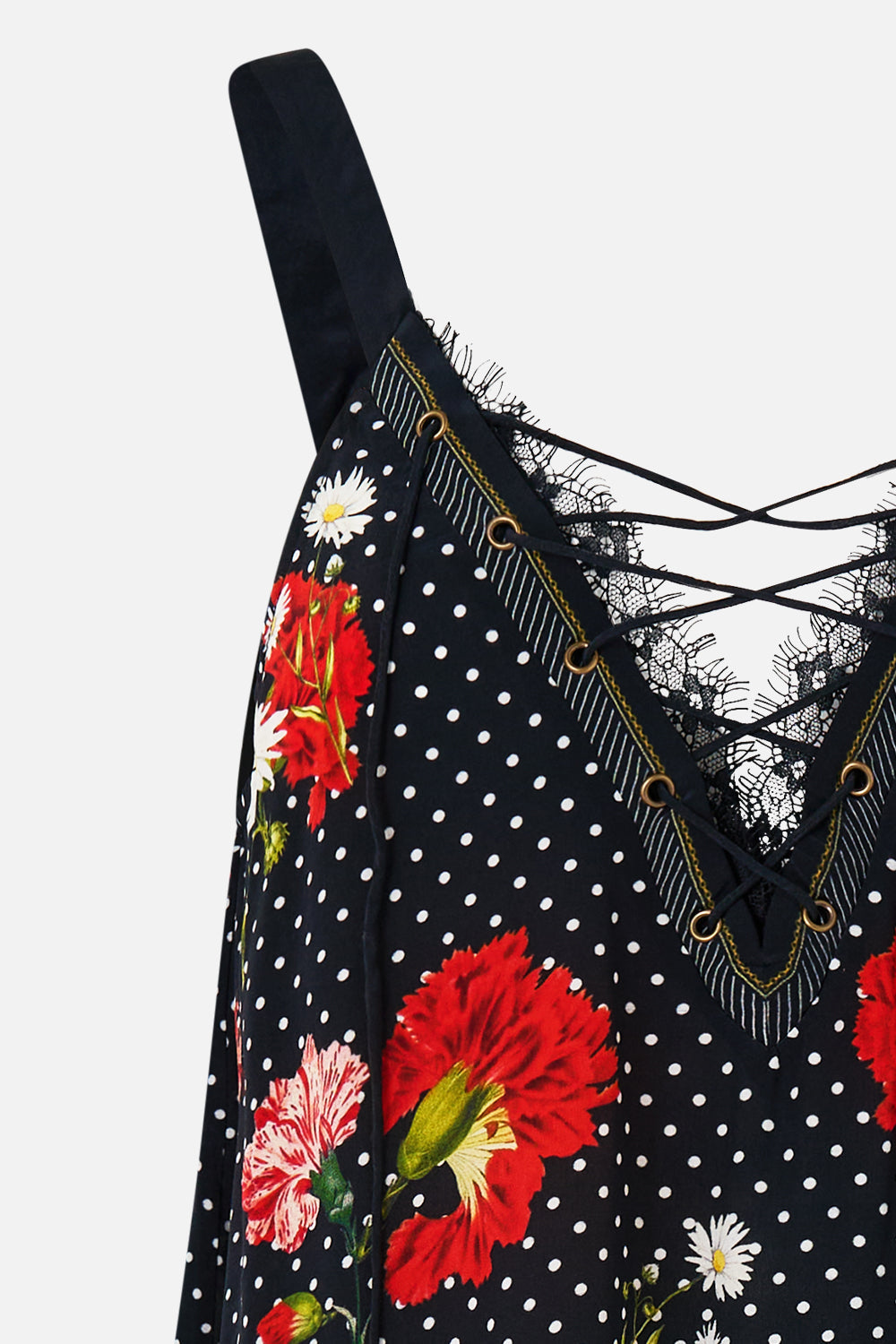LACE UP EYELET CAMI