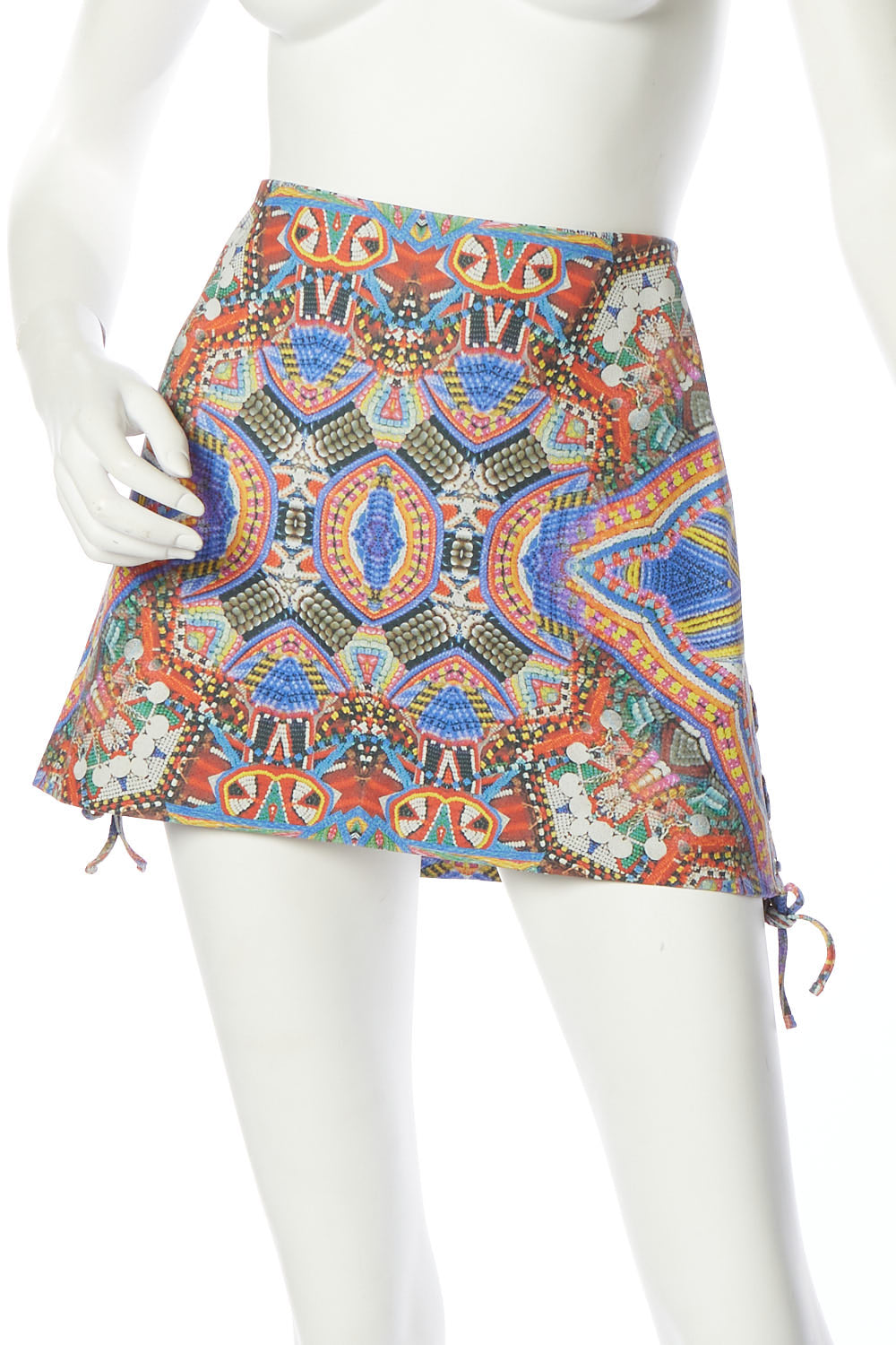 MINI SKIRT WITH EYELET DETAIL