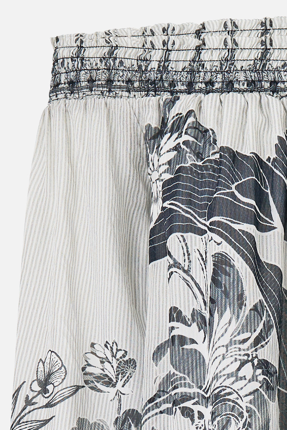 OFF SHOULDER SHIRRED BLOUSE