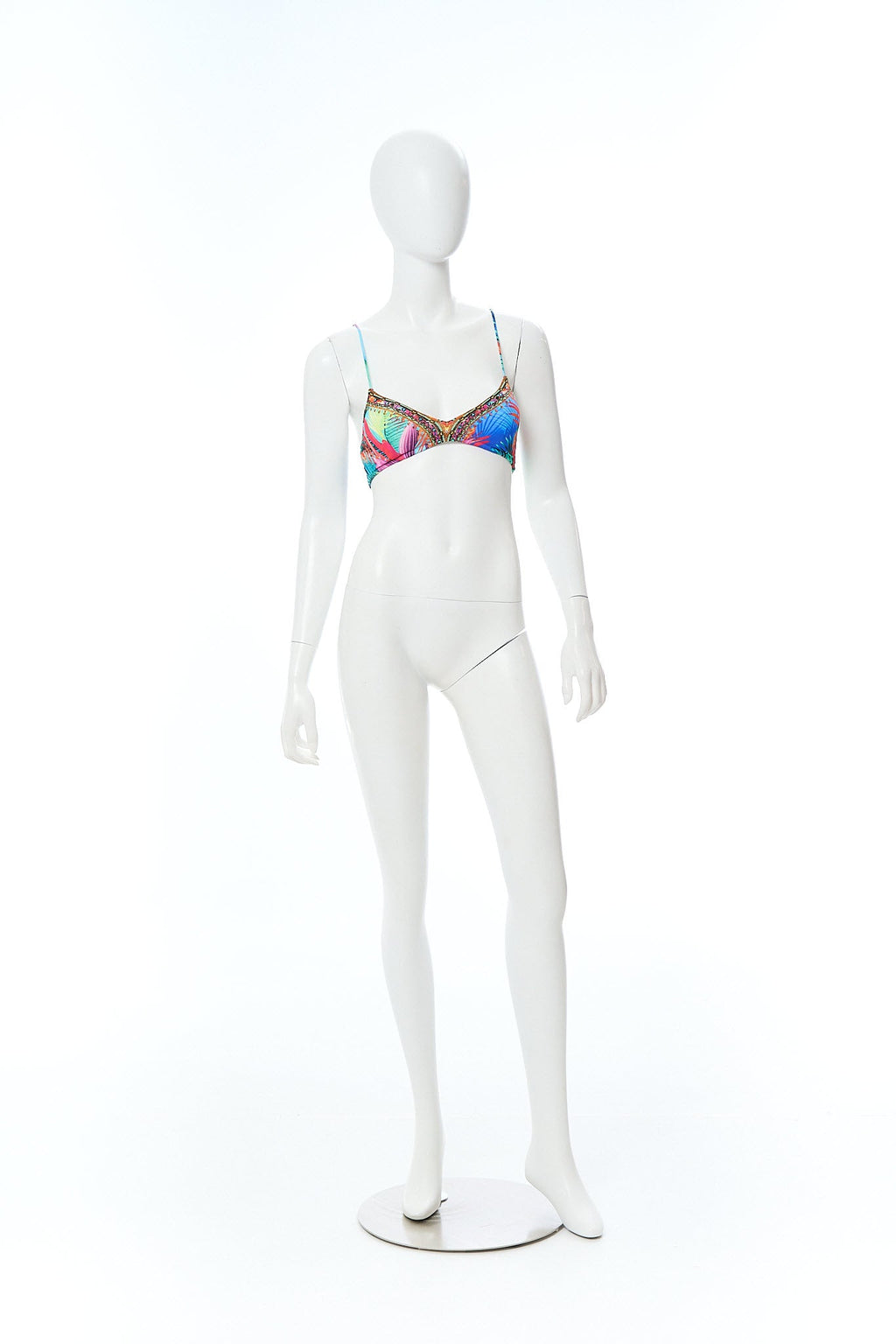 V NECK RUCHED BACK CROP TOP