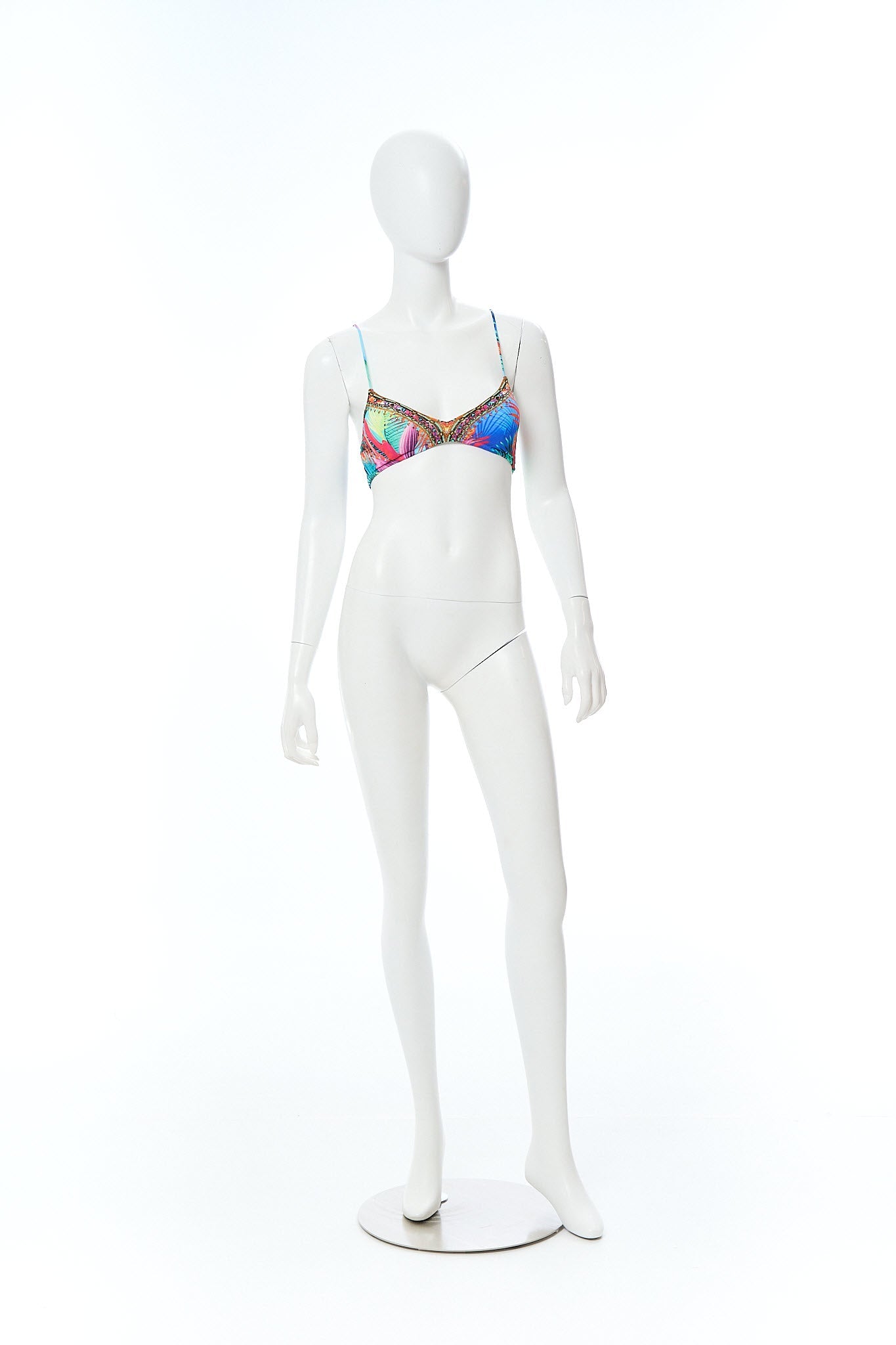 V NECK RUCHED BACK CROP TOP