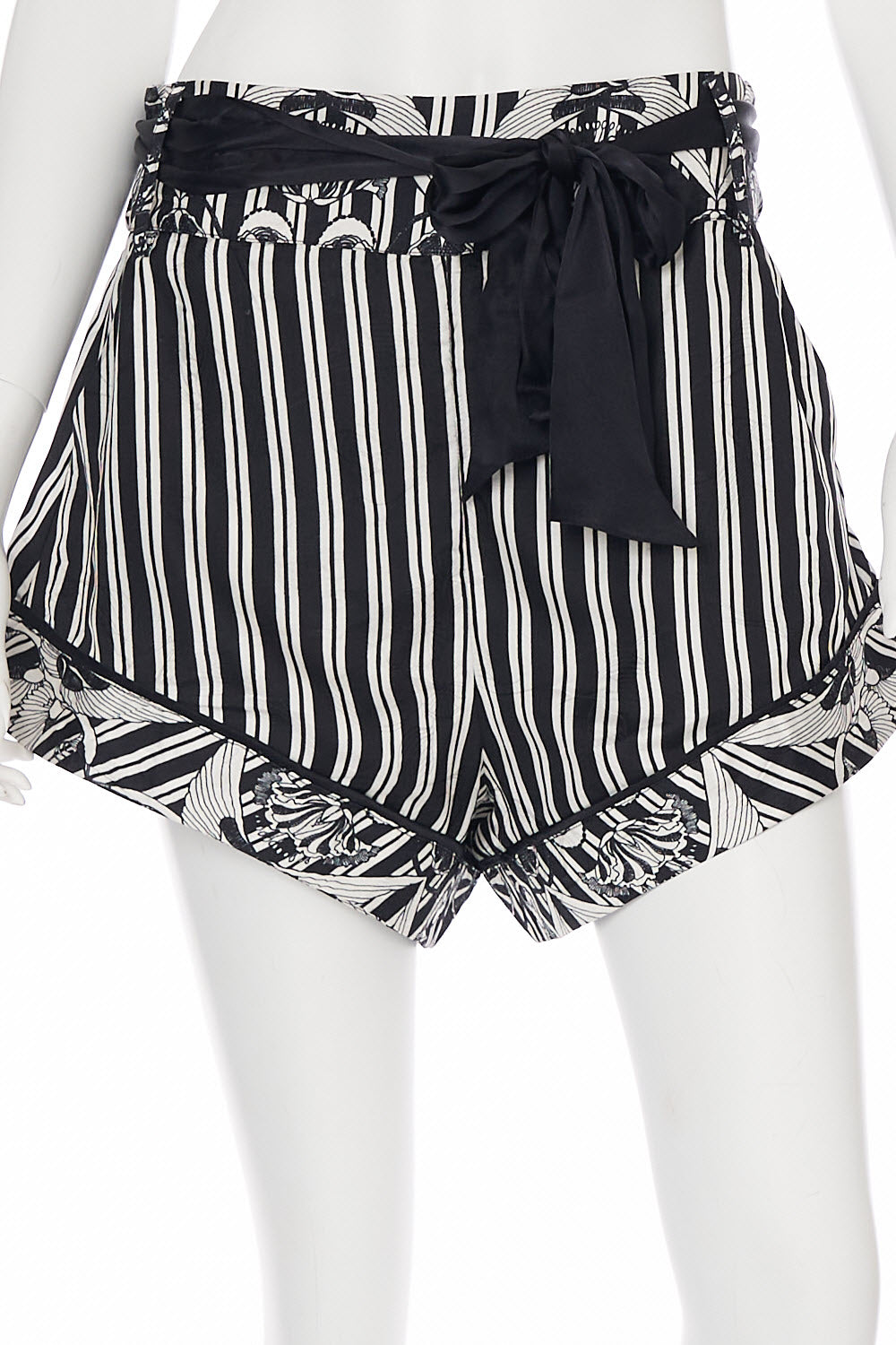 TIE DETAIL HIGH CUT SHORTS