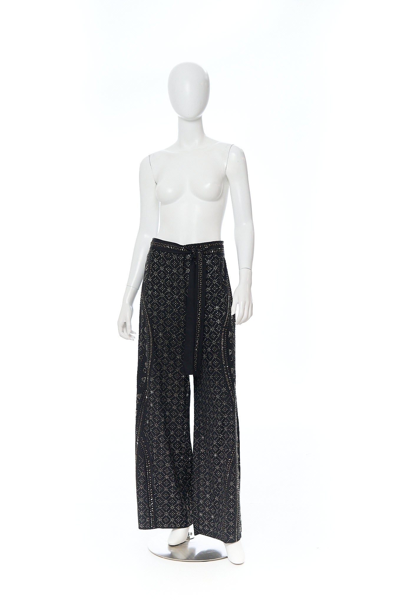 PAPERBAG WAIST WIDE LEG PANT