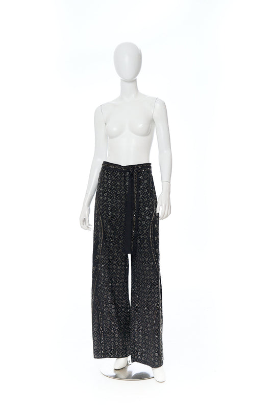 PAPERBAG WAIST WIDE LEG PANT