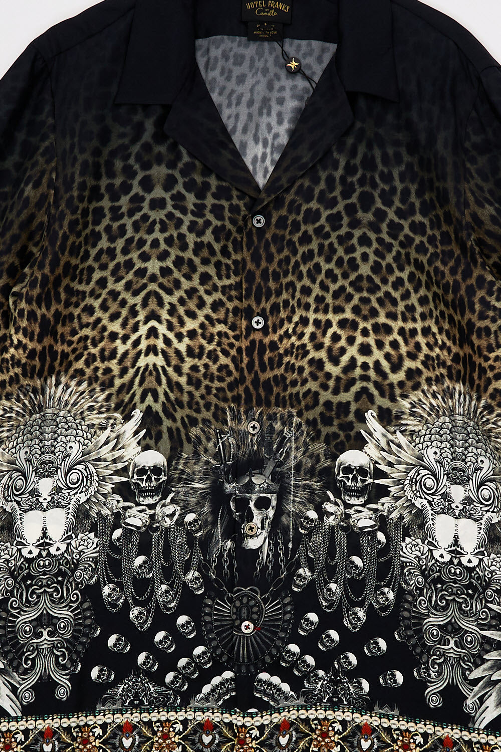 LONG SLEEVE CAMP COLLARED SHIRT