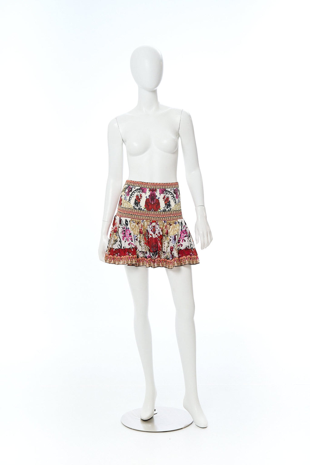 SHORT SHIRRED SKIRT