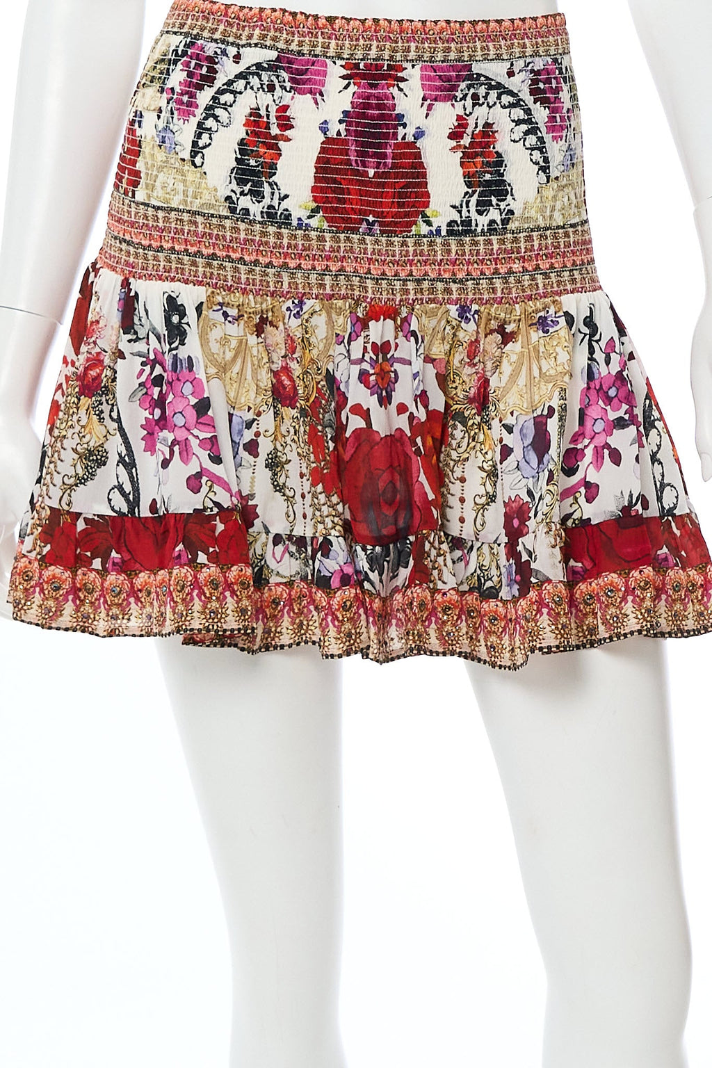 SHORT SHIRRED SKIRT