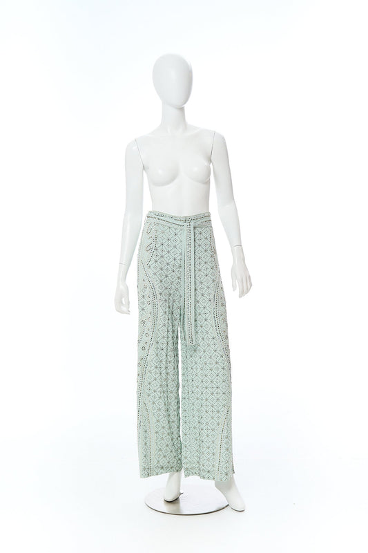 PAPERBAG WAIST WIDE LEG PANT