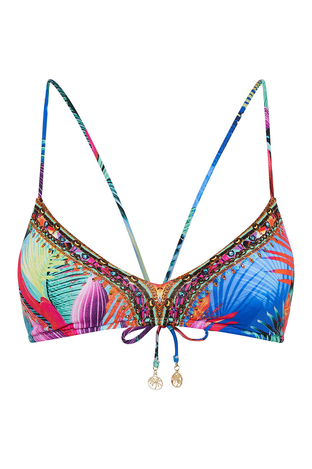 V NECK RUCHED BACK CROP TOP