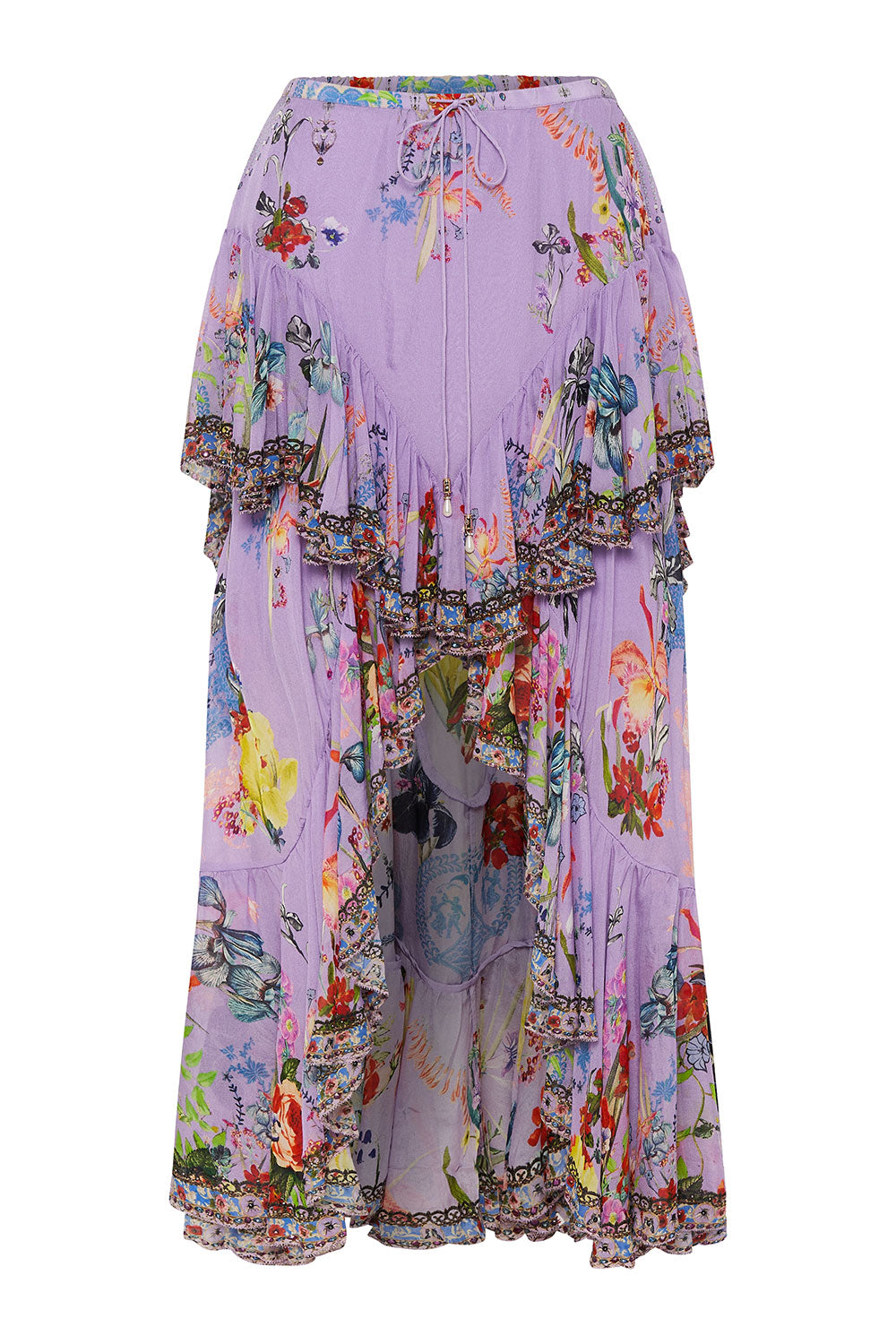 MAXI SKIRT WITH DOUBLE FRILL