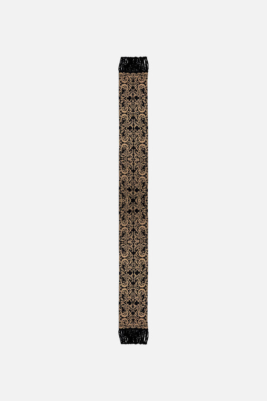 JACQUARD SCARF WITH FRINGING