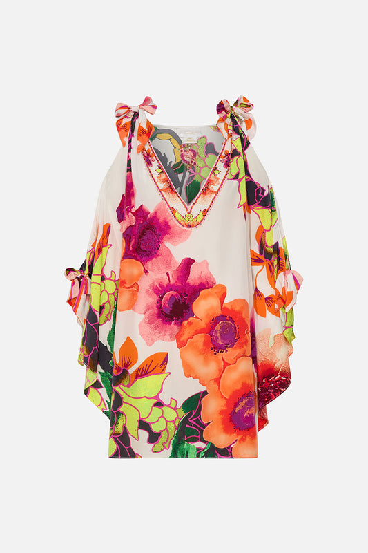 SCARF TIE SHORT KAFTAN