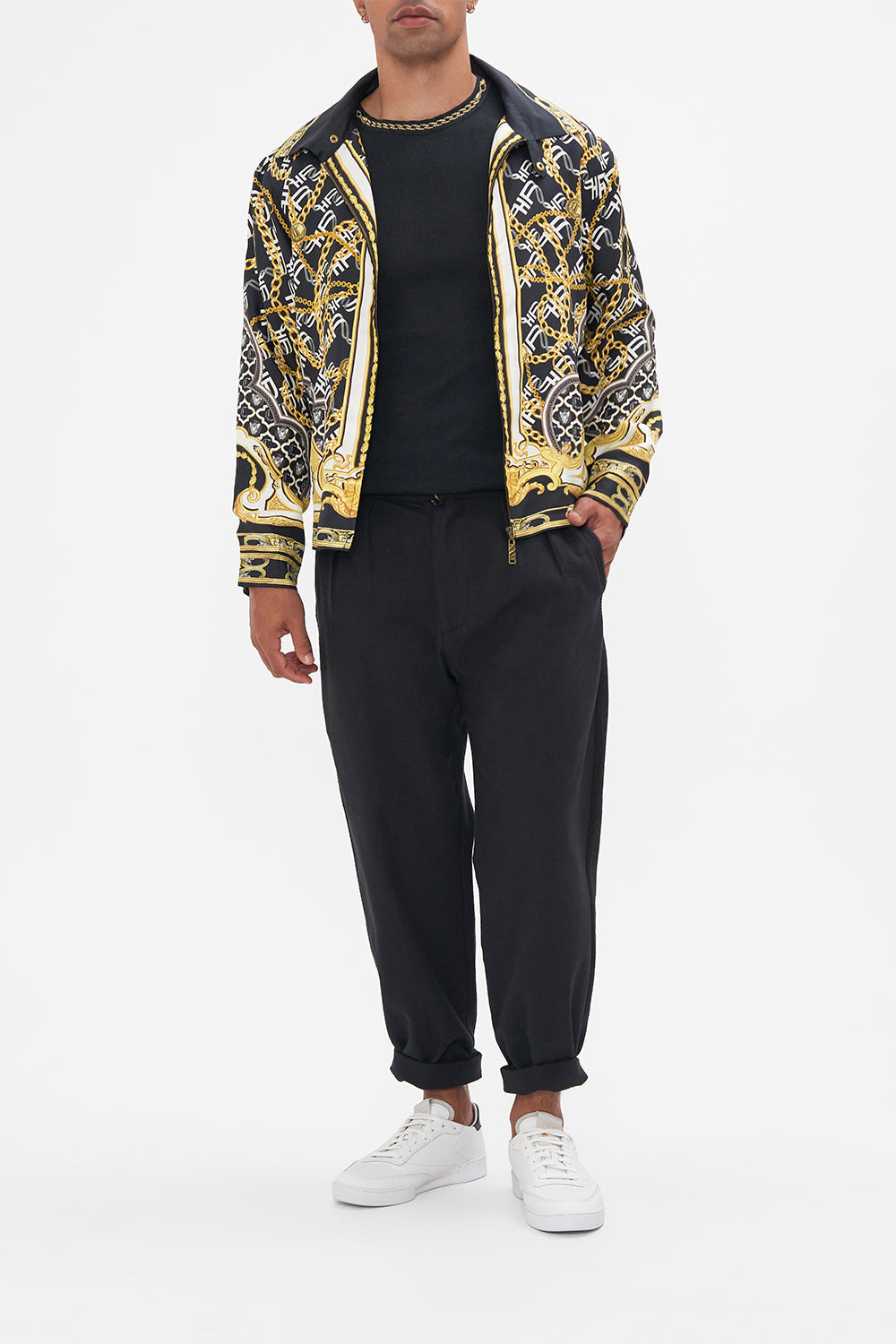 CROPPED ZIP THROUGH JACKET