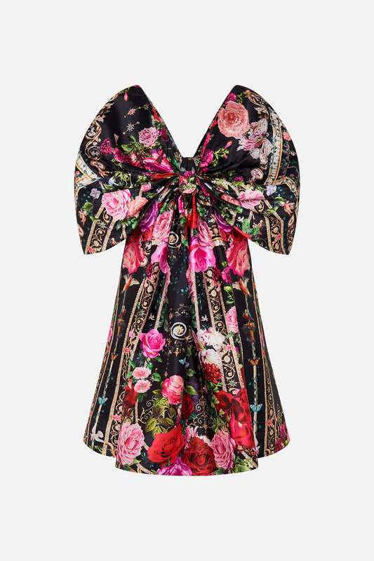 TAFFETA BOW MINI DRESS