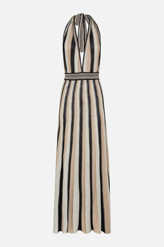 HALTER NECK KNIT DRESS