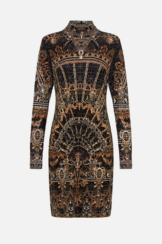 ALL OVER HOTFIX KNIT MINI DRESS