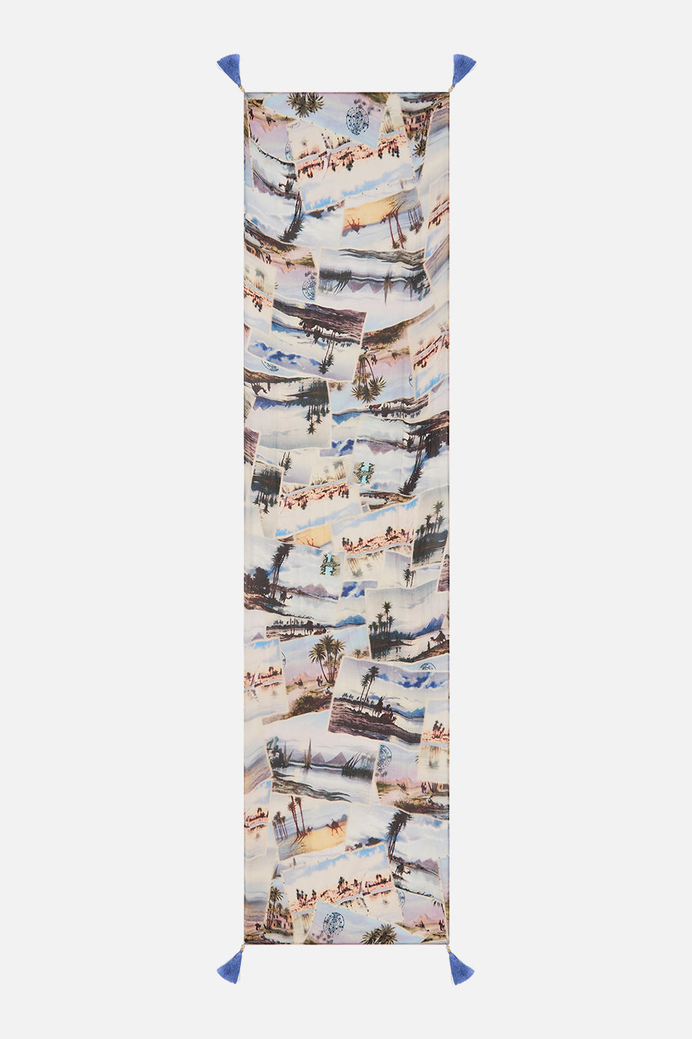 LONG SILK CRINKLE CHIFFON SCARF