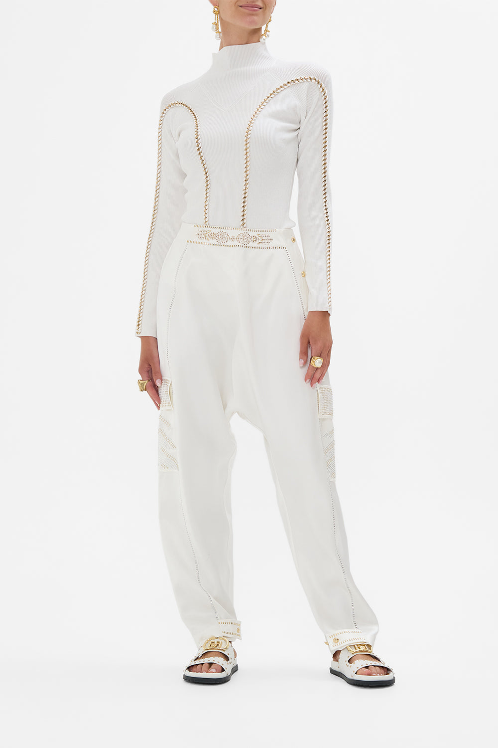 HAREM PANT WITH SIDE SNAPS