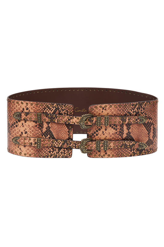 WIDE DOUBLE BUCKLE BELT