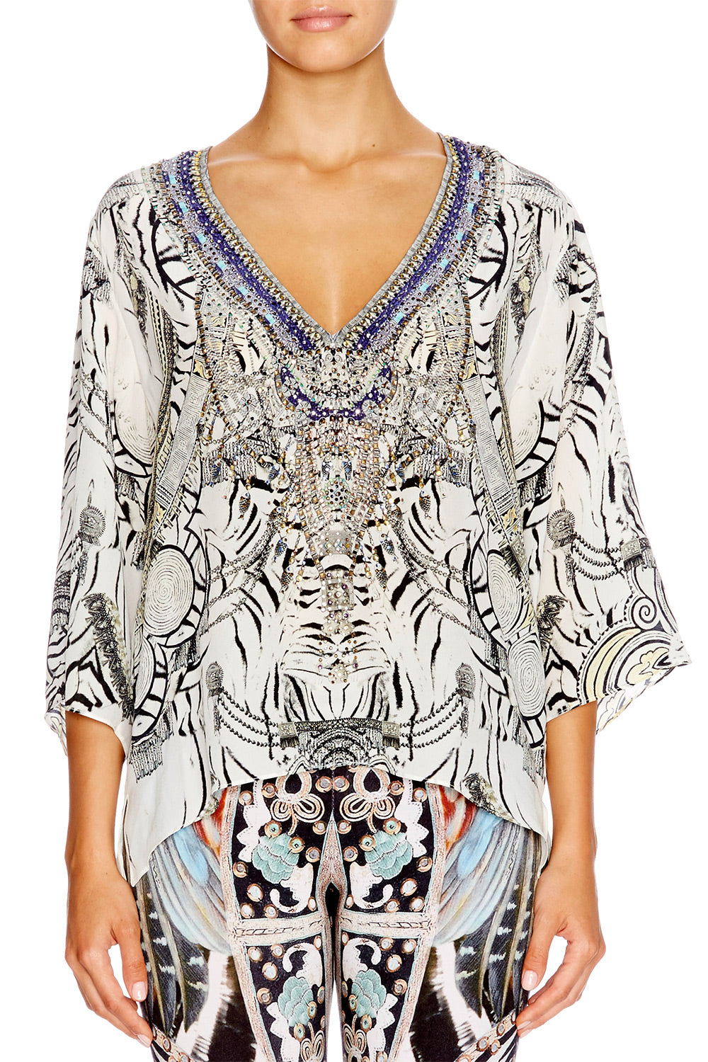 V-NECK OVERSIZED BLOUSE