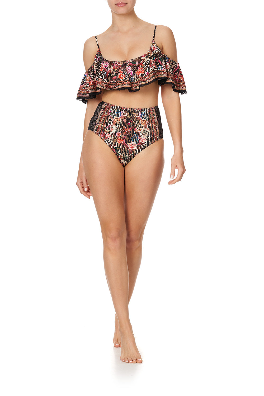 HIGH WAISTED PANT WITH TRIM