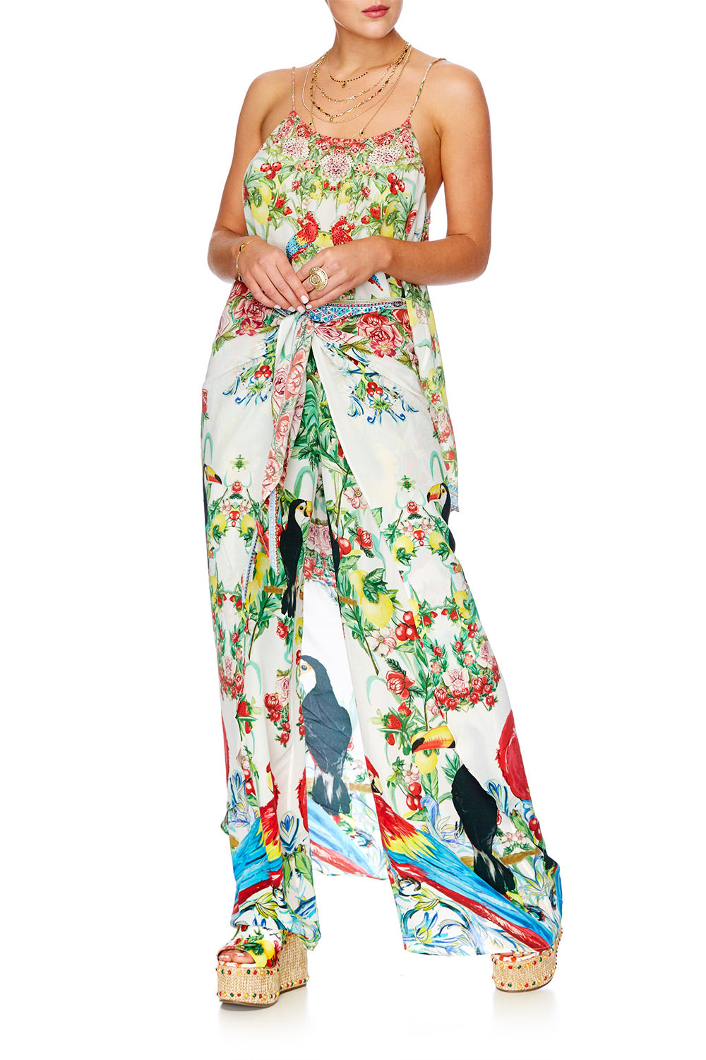 LOOSE TROUSER WITH TIE FRONT