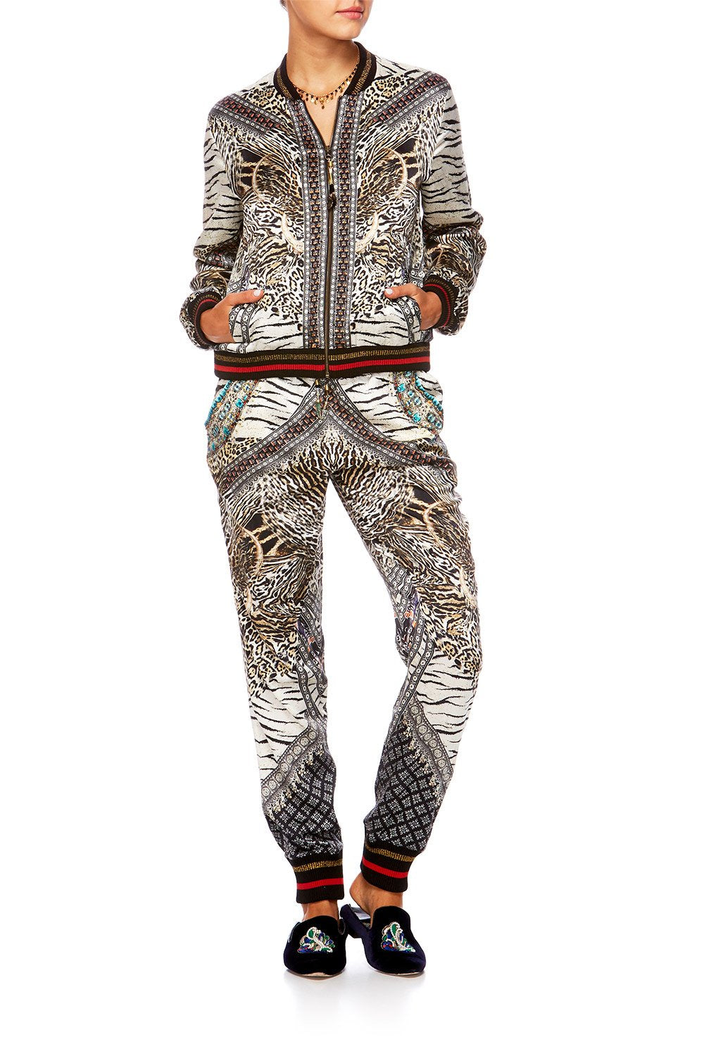 DRAWSTING PANT WITH RIBBING