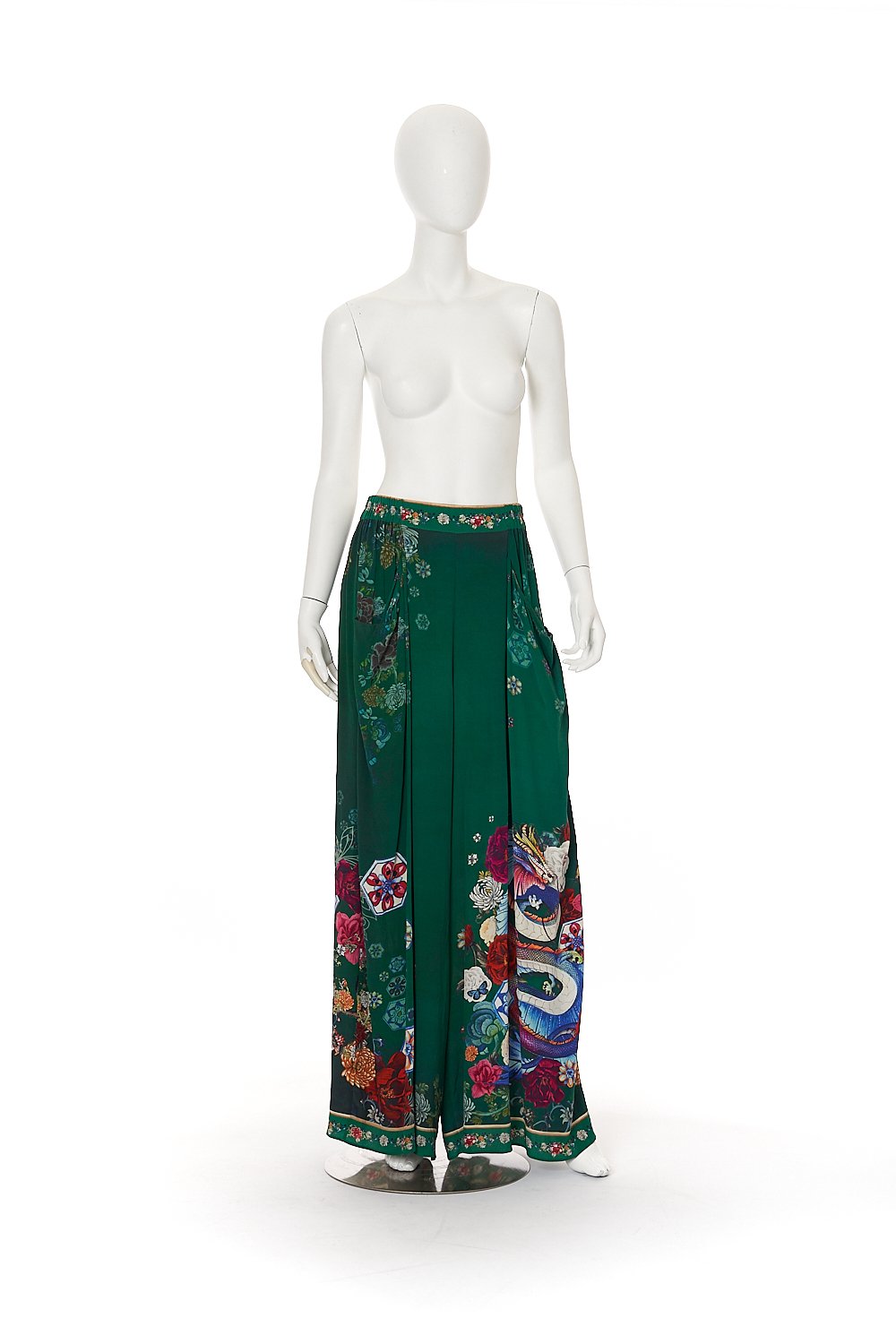 WIDE LEG PANT WITH GATHERED POCKETS