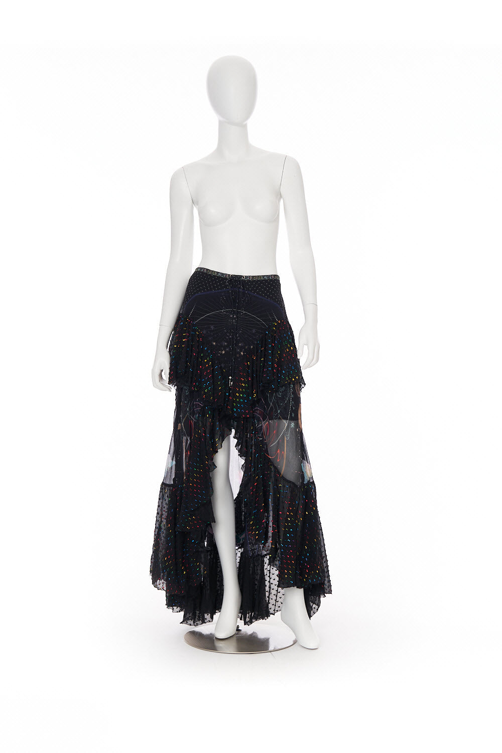 MAXI SKIRT WITH DOUBLE FRILL