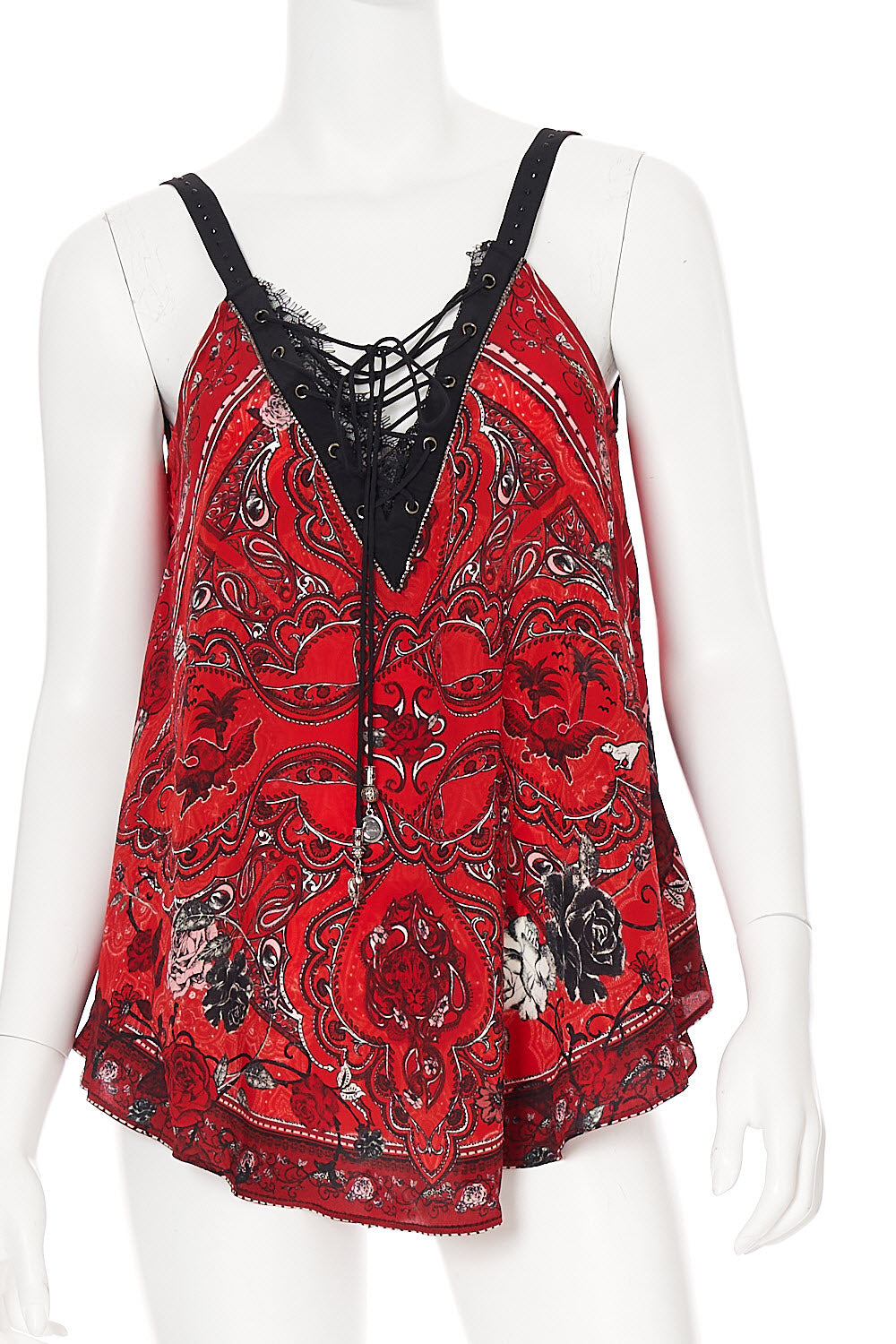 LACE UP EYELET CAMI