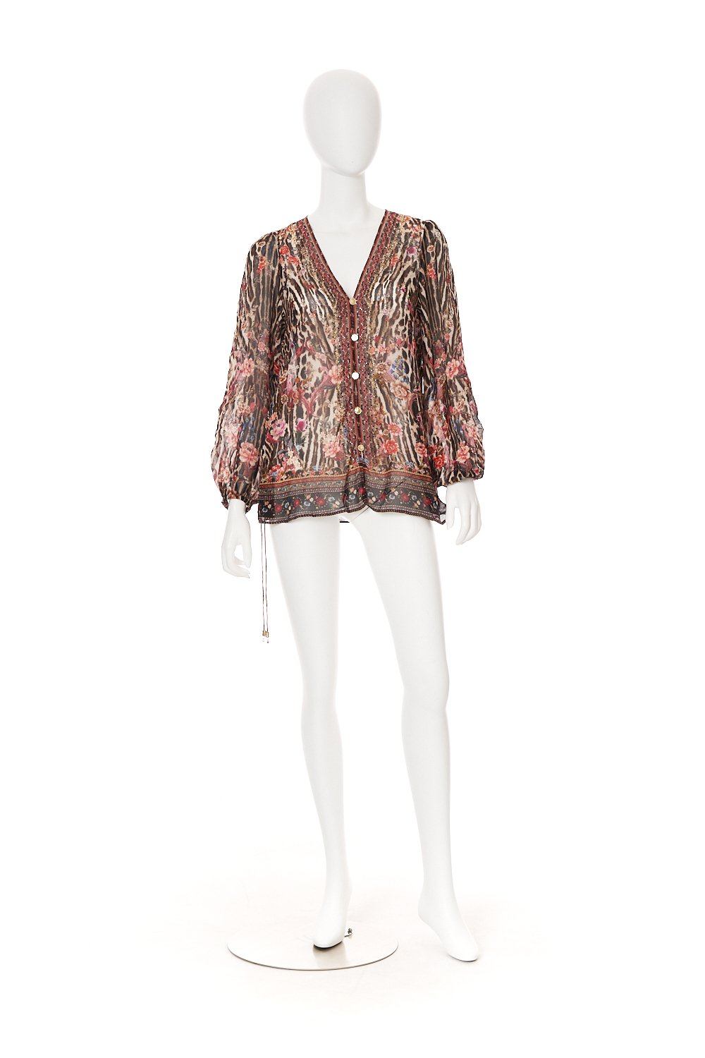 LACE UP SIDE BLOUSE