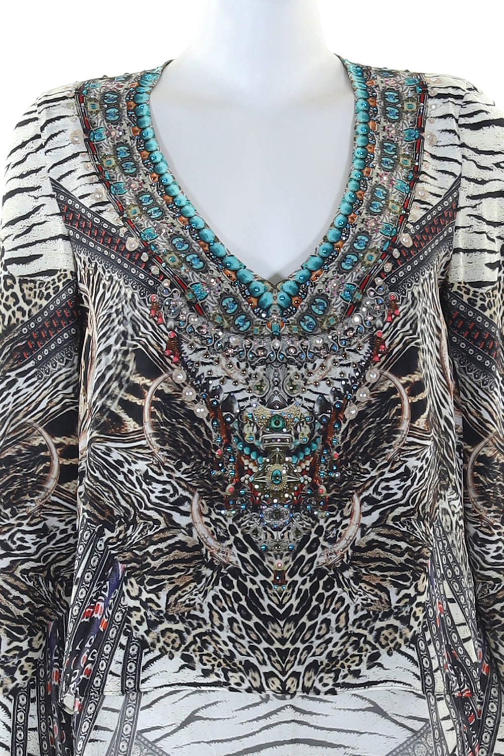 BLOUSE WITH SIDE SPLIT UNDERLAY