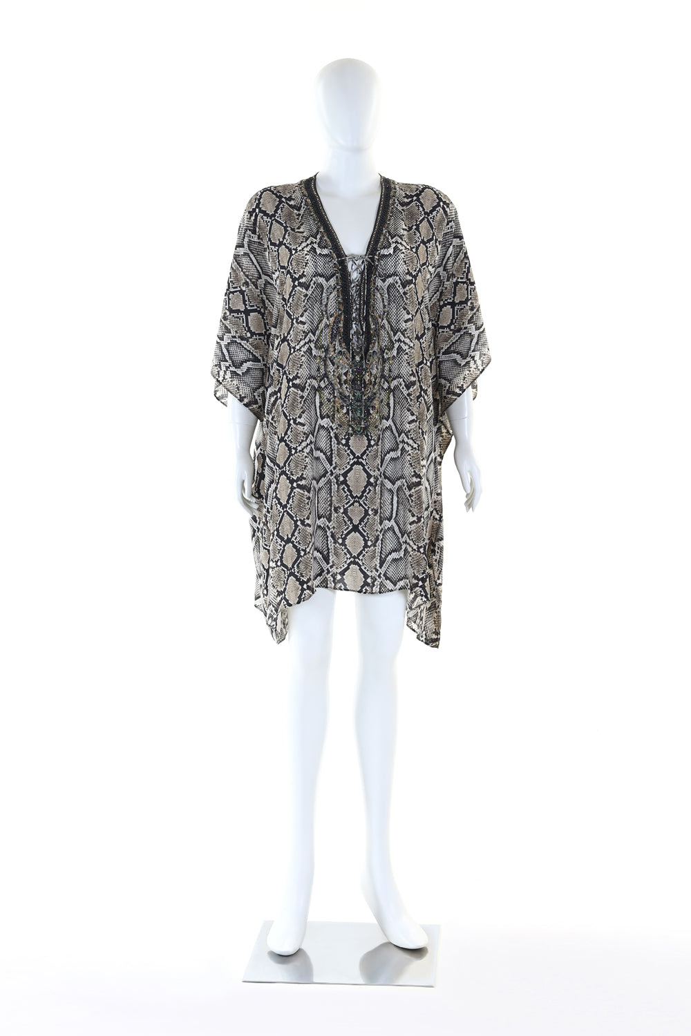 SHORT LACE UP KAFTAN