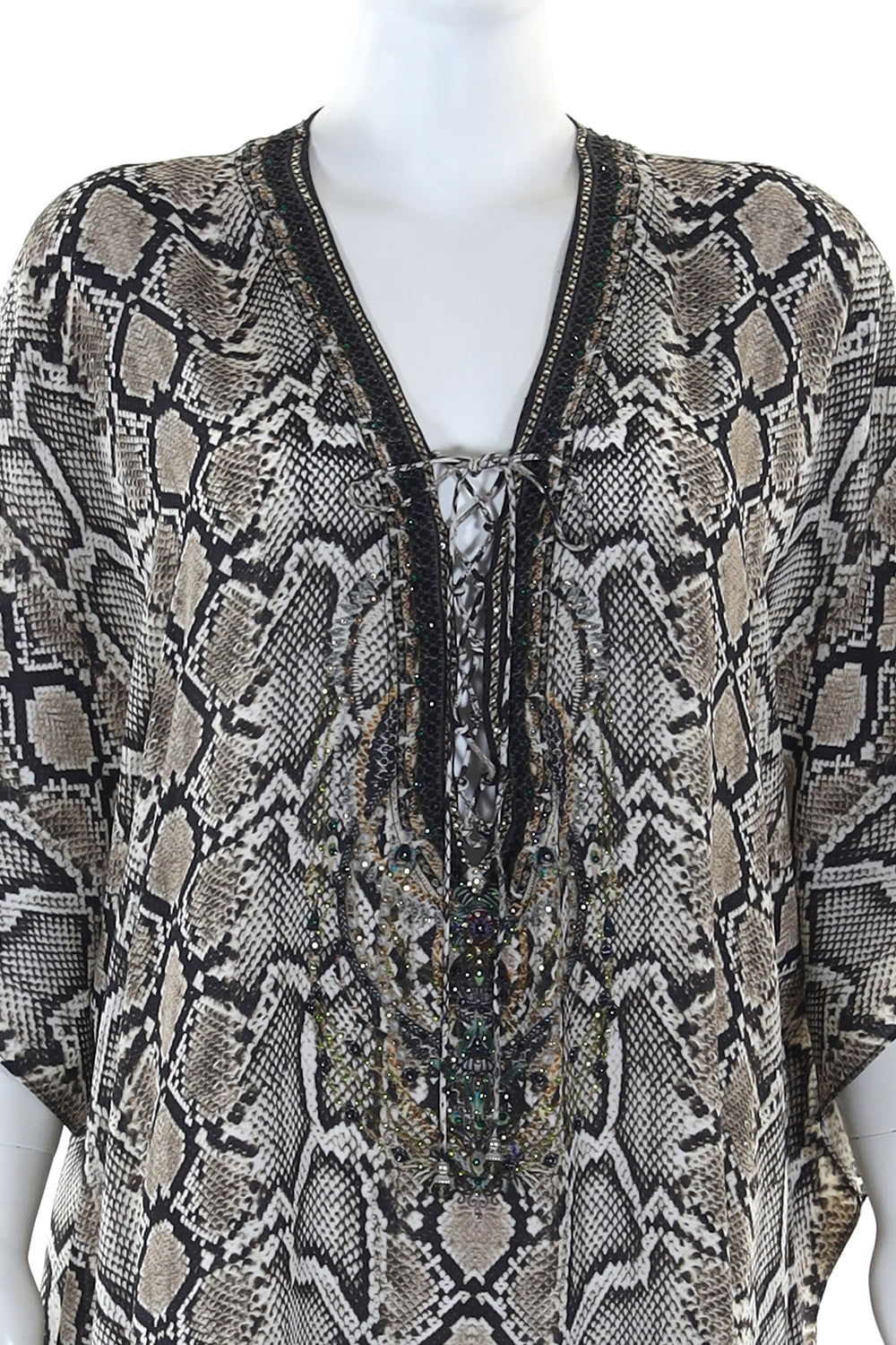SHORT LACE UP KAFTAN