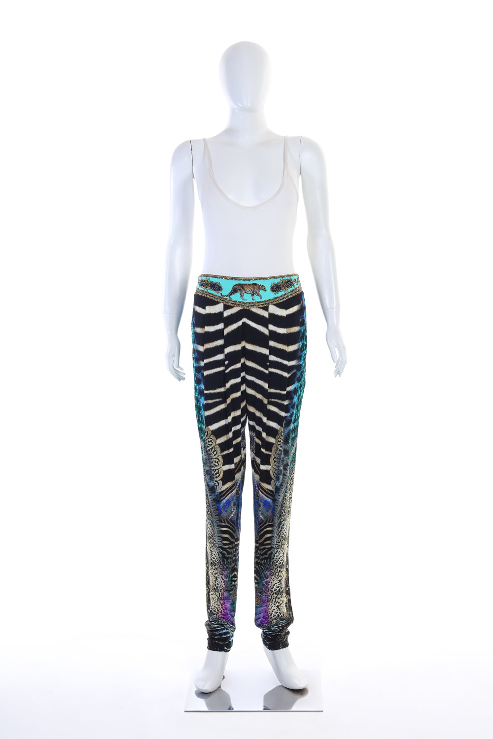 HAREM PANTS WITH FRONT PLEATS