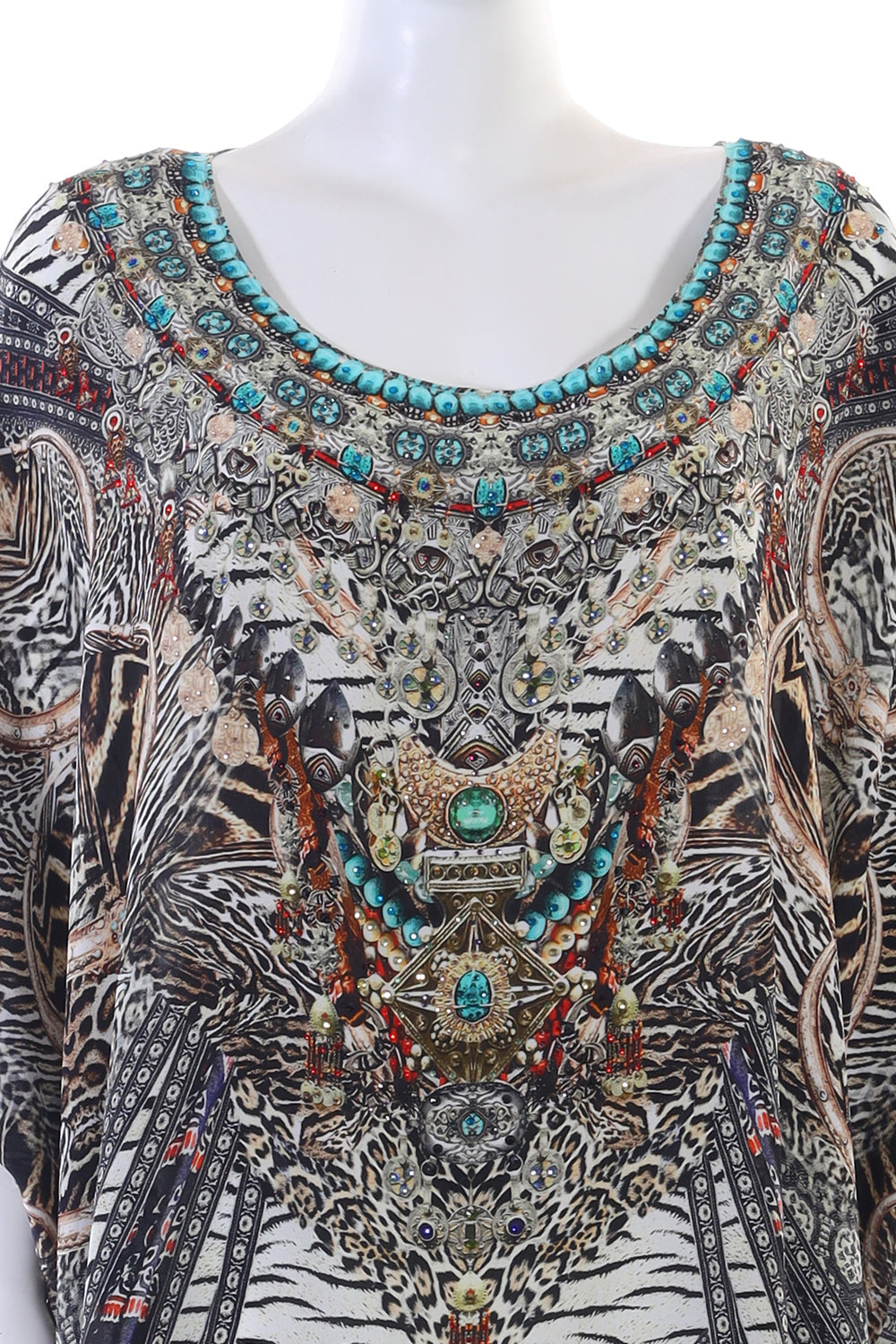 SHORT ROUND NECK KAFTAN