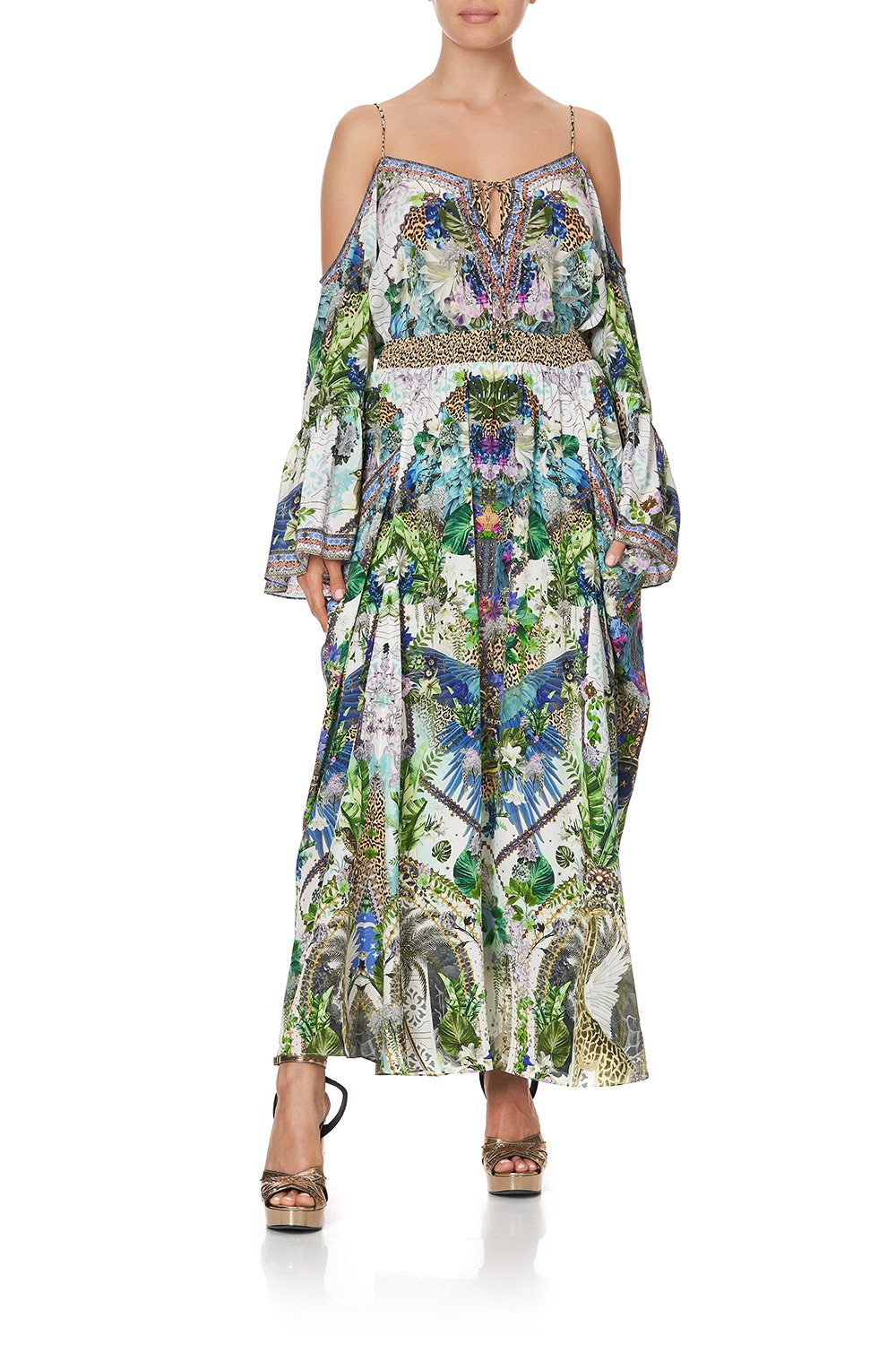 SHIRRED WAIST POCKET SKIRT